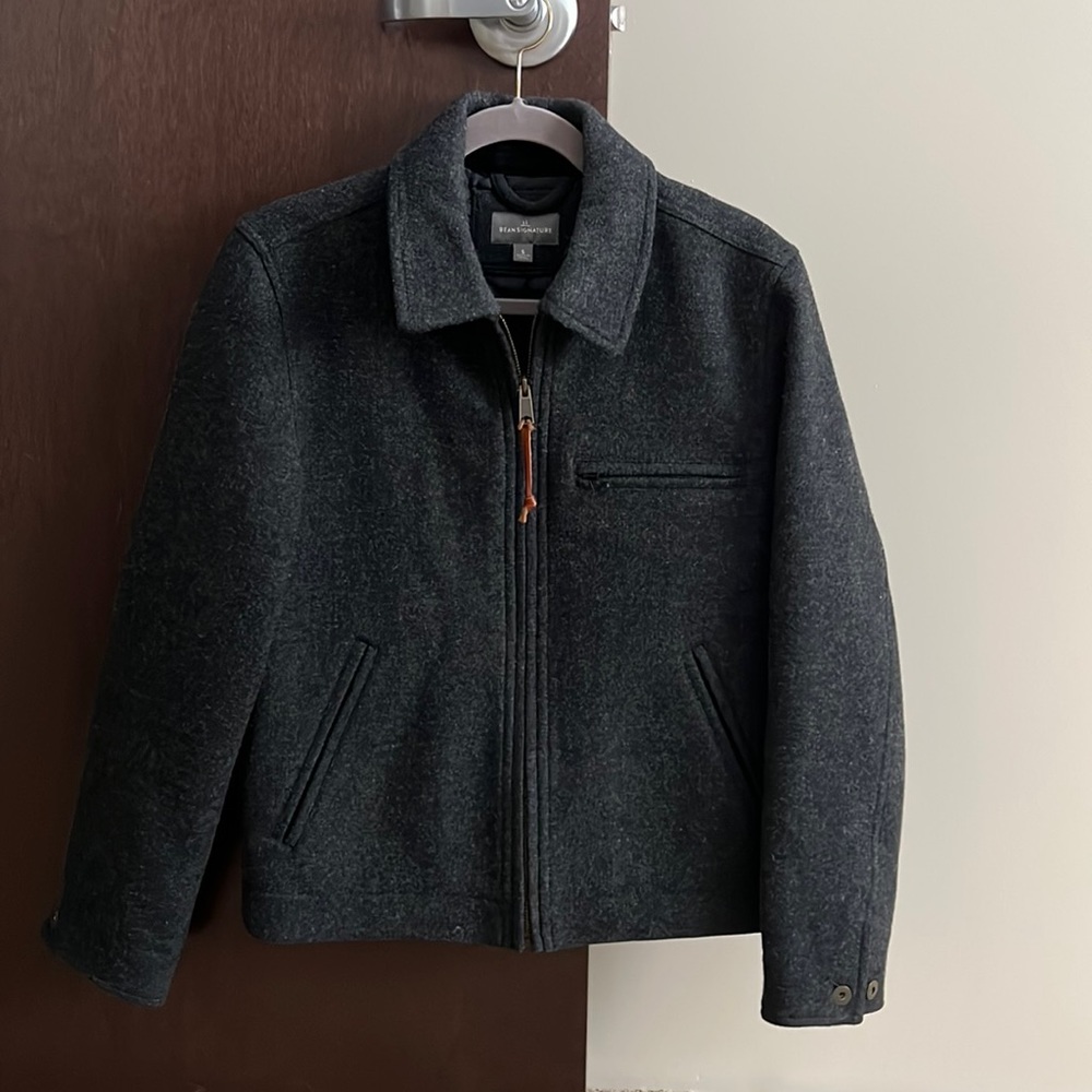 L.L. Bean Signature Size Small Men’s Gray Wool Coat